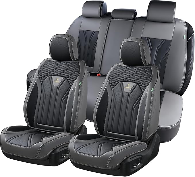 FLORICH Rear Seat Covers Leather Car Seat Covers Waterproof Back Seat Cover - Image 9
