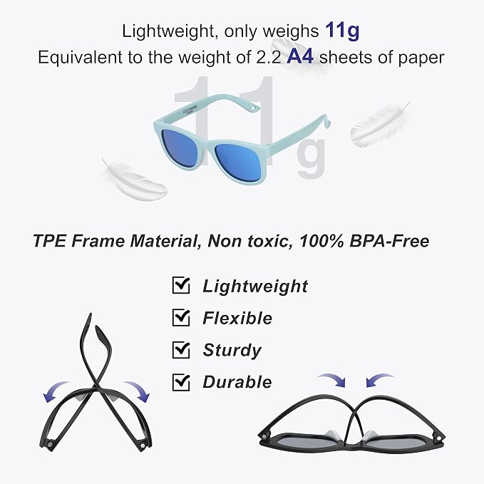 COCOSAND Flexible Baby Sunglasses - Image 3
