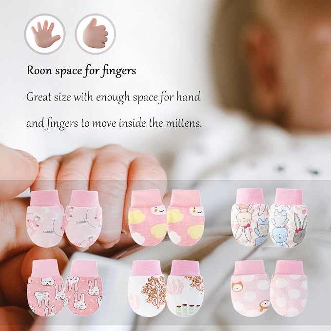 Baby Mittens No Scratch Mittens Infant Soft Gloves Mittens - Image 5