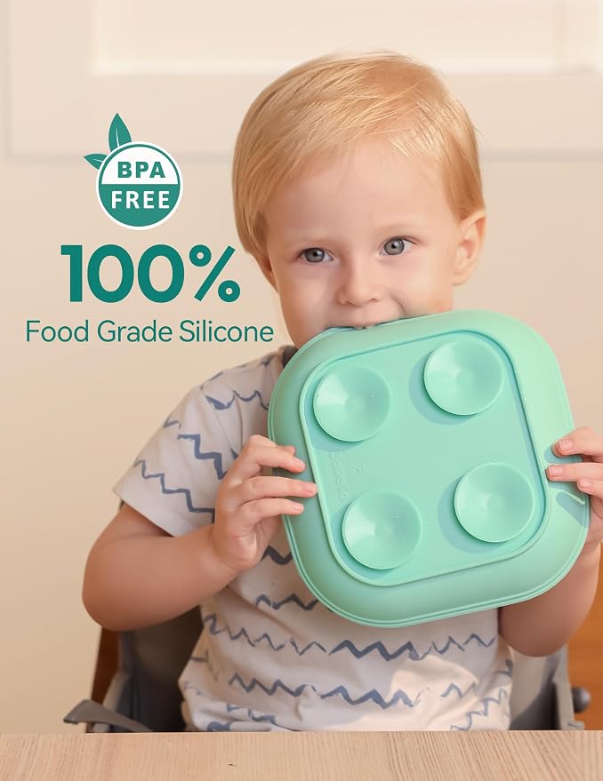 BABELIO Suction Plates for Baby and Toddler, 100% Food Grade Silicone, BPA Free - Image 2