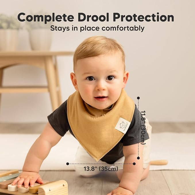 8-Pack Organic Baby Bandana Bibs - Image 5