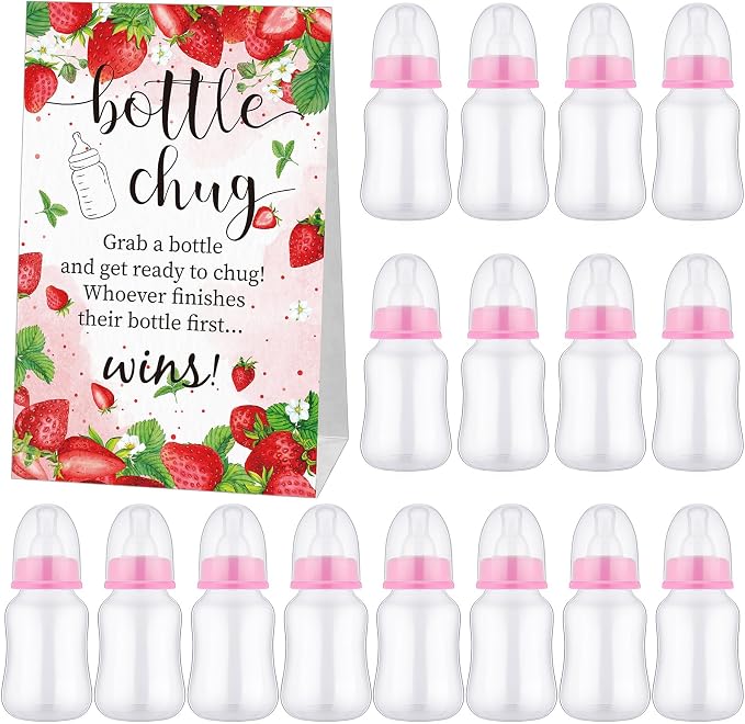 TrelaCo Bottle Chug Baby Shower Game 20 Pcs Baby Bottles Shower Favor by TrelaCo