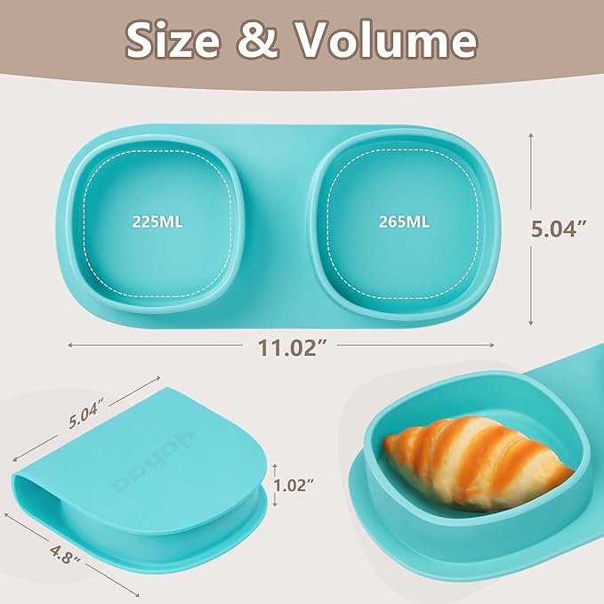 Silicone Foldable Novelty Dinner Plates, Baby Plates Travel Essential - Image 3