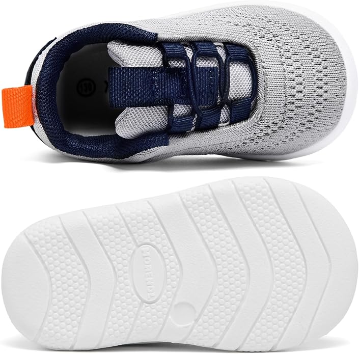 MORENDL Toddler Slip On Sneakers Baby Walking Shoes Non-Slip Breathable Unisex - Image 4