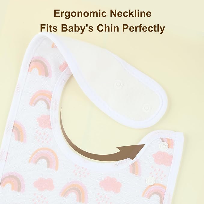 Baby Bibs Soft and Absorbent Organic Cotton Bandana Drool Bibs Set - Image 4