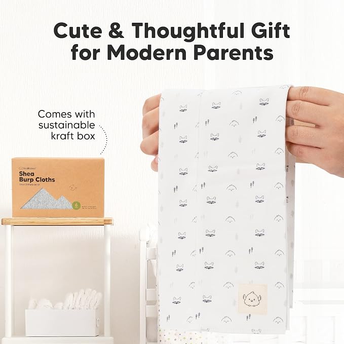 Organic Burp Cloths Baby Boy, Girl - Image 9