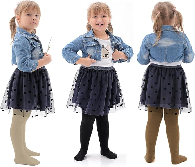 EPEIUS Baby Girl Tights Thick Cable Knit Leggings Stockings Cotton Pantyhose - Image 2