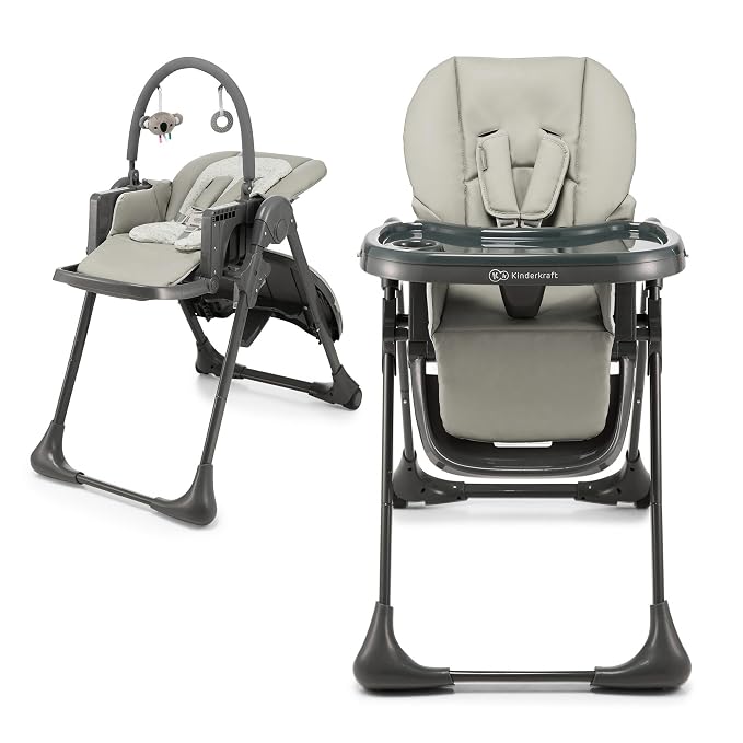 Kinderkraft Tummie, 2-in-1 high Chair, Baby Chair, Comfortable, by Kinderkraft