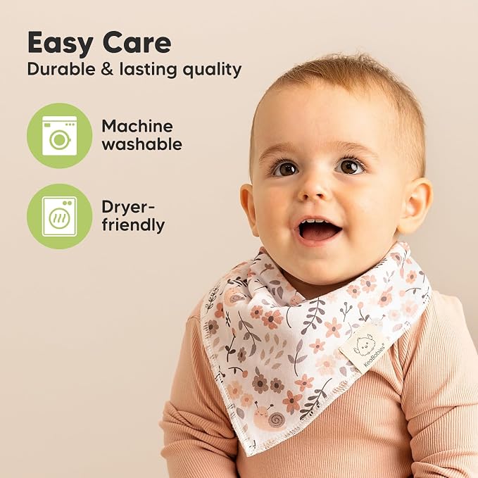 8-Pack Organic Baby Bandana Bibs - Image 7