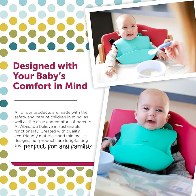 Abiie Ruby Wrapp Silicone Bibs for Babies - Image 7