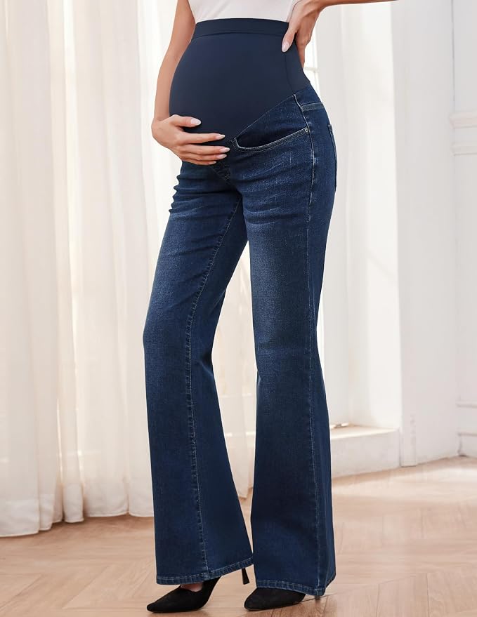 GLAMIX Women's Stretch Maternity Bootcut Jeans - Image 4