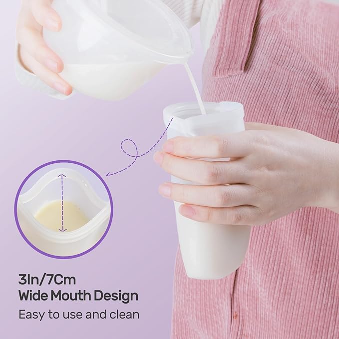 Nuliie 7 Pcs Silicone Breastmilk Storage Bags Reusable, 8oz/240ml Double - Image 3