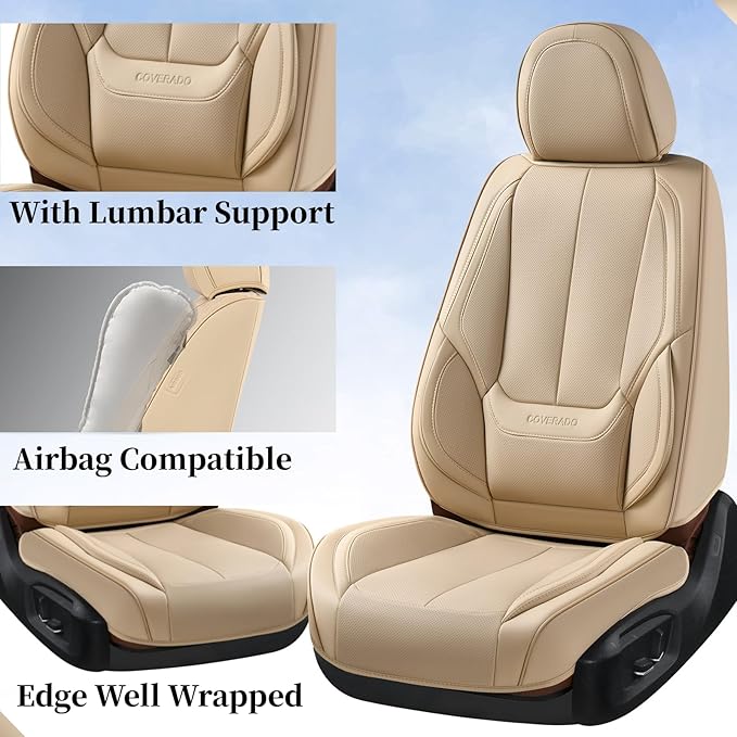 Coverado Seat Covers, Car Seat Covers Front Seats, Car Seat Protector Waterproof - Image 3