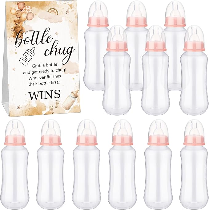 TrelaCo Cool Baby Shower Games Sets 12 Pcs Feeding Bottles by TrelaCo