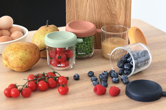 BEABA 4 Pack Glass Baby Food Jars - Image 6