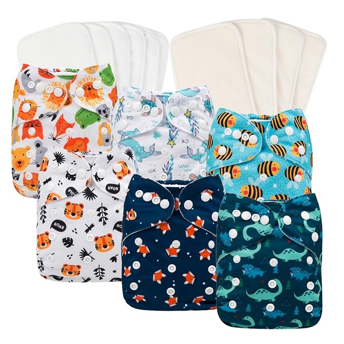babygoal Reusable Cloth Diapers 6 Pack by babygoal