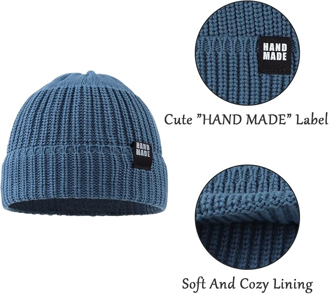 JANGANNSA Simple Knitted Baby Beanie Hip-Hop Boys Winter Hat Toddler Kids Bonnet - Image 4
