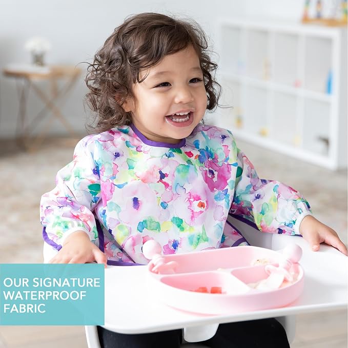 Bumkins Sleeved Bib for Girl or Boy, Baby and Toddler for 6-24 Mos, Essential - Image 3