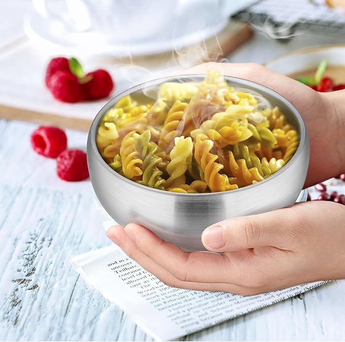 LIANYU 2-Piece 304 Stainless Steel Toddlers Bowls, 12oz Small Bowls - Image 5