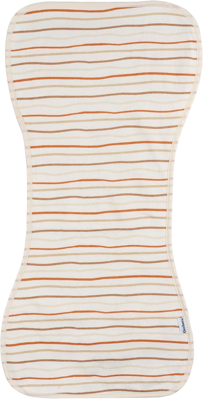 Gerber Baby Unisex Burp Cloths Rust Tan, Size 10.5" x 21" - Image 5