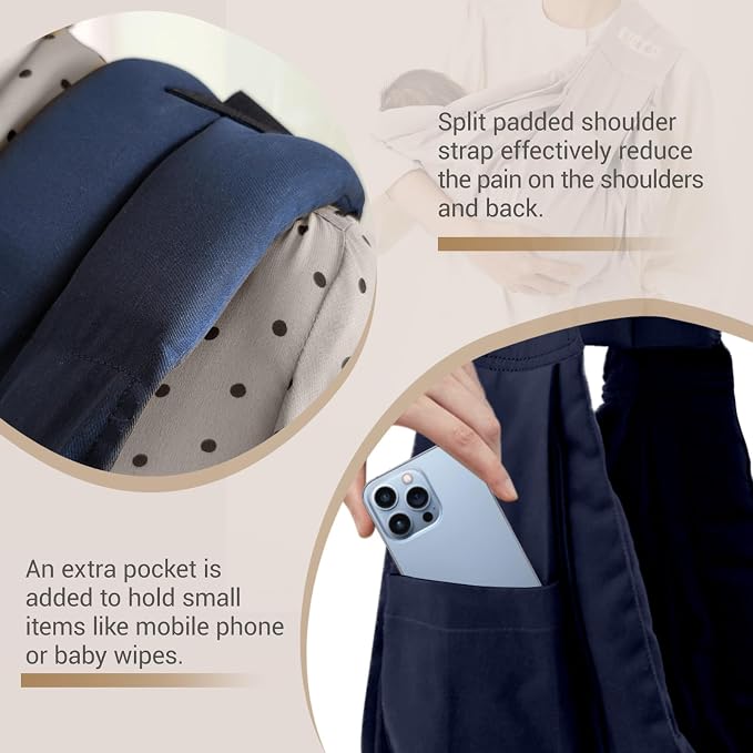 Baby Sling Carrier for Newborn to Toddler, Cozy Wearing Baby Wrap Carrier - Image 7