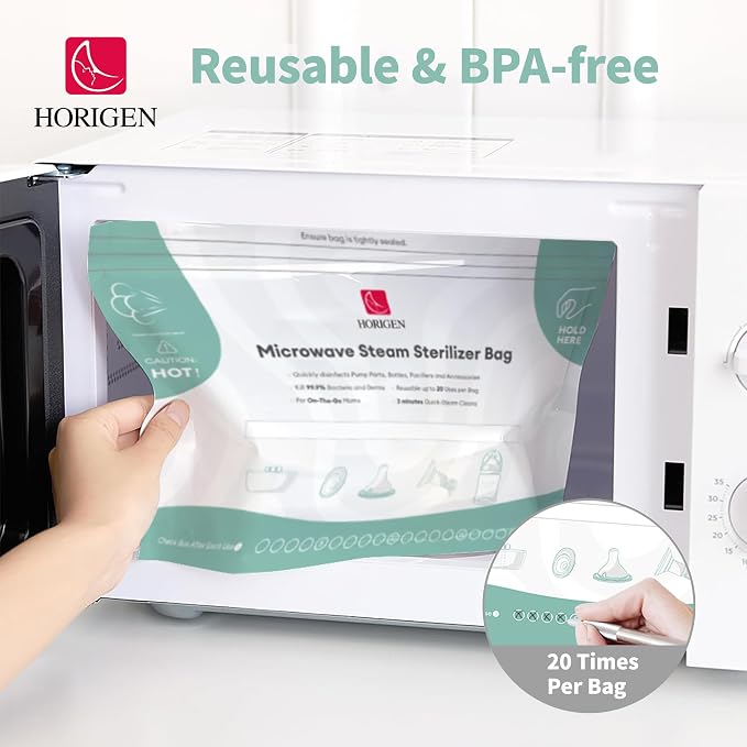 Larger Microwave Sterilizer Bags, Reusable Baby Bottle Sterilizer Bags - Image 2
