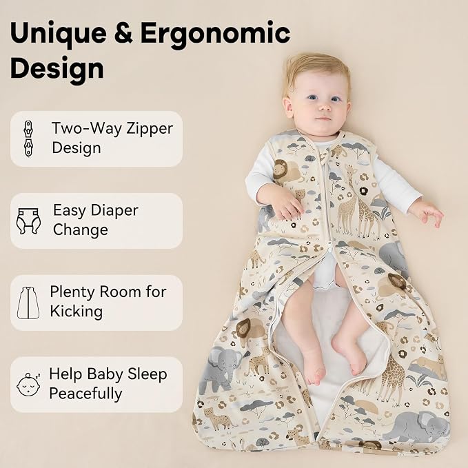 Baby Sleep Sack 18-24 Months 1.0 Tog Baby Wearable Blanket 100% Cotton Sleeping - Image 4