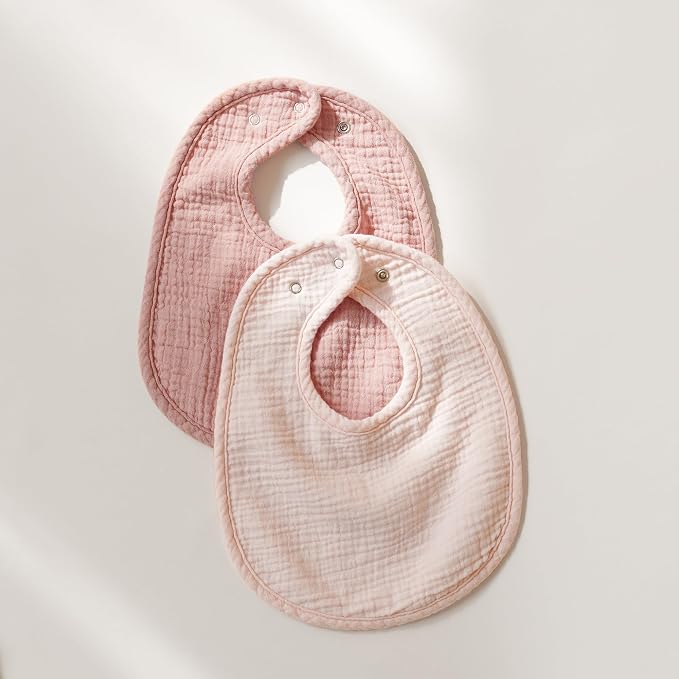8-Pack Baby Muslin Bibs, Soft Cotton Drool Bibs - Image 7