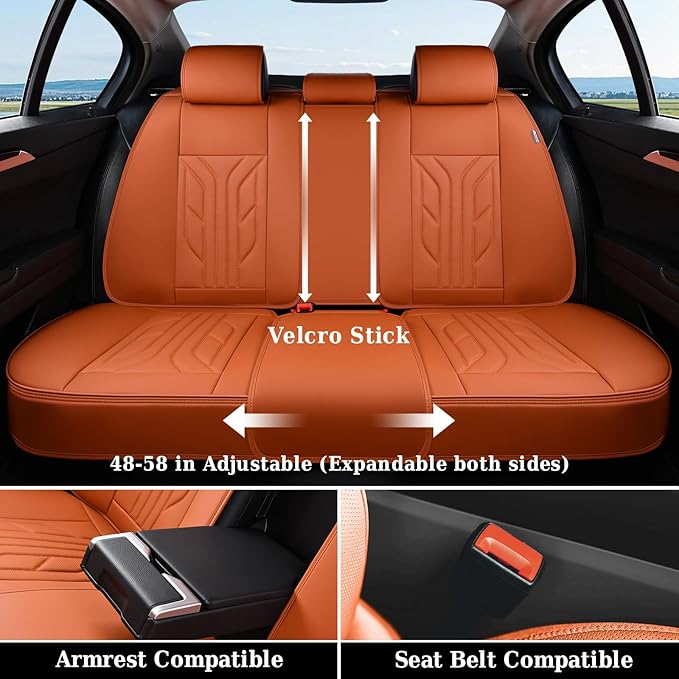 Coverado Car Seat Covers Full Set, Automotive Seat Covers Car Seat Protector - Image 4