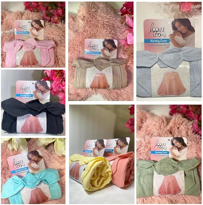 Muslin Nursing Cover for Baby Breastfeeding –with Peekaboo Window -100% - Image 8