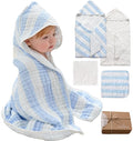 Muslin Hooded Baby Towel 4 Pack, Preuim Muslin 6 Layers Natural Cotton Baby by HardNok