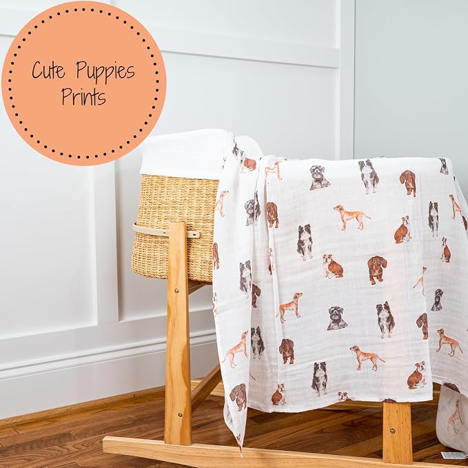 LollyBanks Swaddle Blanket, 100% Cotton Muslin Swaddle Blankets, Neutral - Image 7