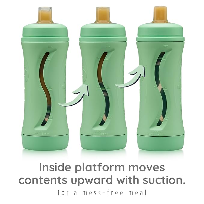 Subo Baby Food Bottle | No Mess Baby Toddler Self Feeder | Squeeze Free Design - Image 2