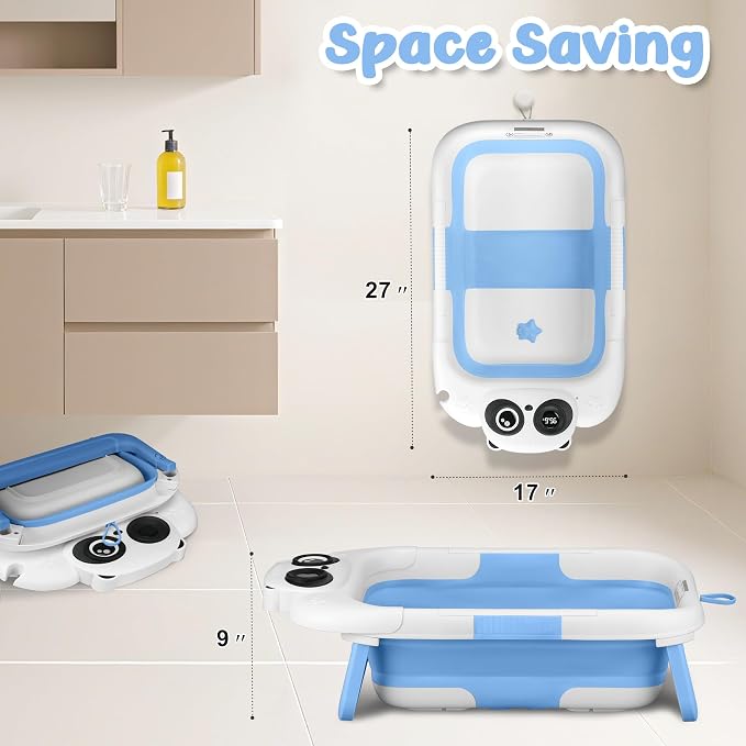 Collapsible Baby Bathtub for Newborn, Baby Bath Tub - Image 6