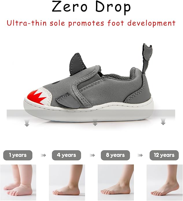SKYWHEEL Toddler Slip On Shoes Wide Toe Box Barefoot Casual Canvas Walking - Image 5