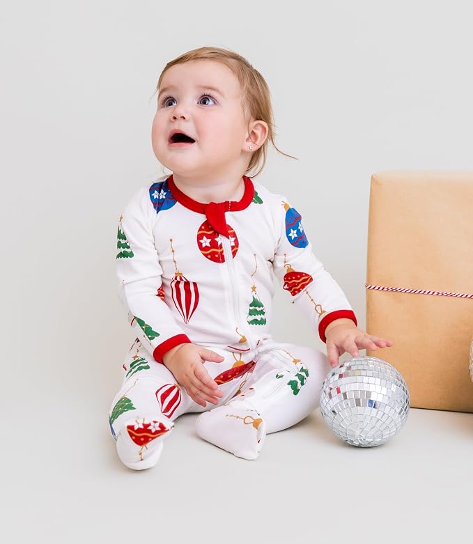 O2 BABY Baby Boys Girls Organic Cotton Zip-Front Sleeper Pajamas, Footed Sleep - Image 2