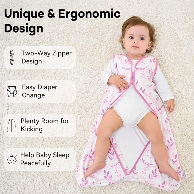 Baby Sleep Sack 12-18 Months 1.0 Tog Baby Wearable Blanket 100% Cotton Sleeping - Image 4