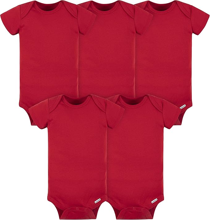 Gerber baby-girls 5-pack Solid Onesies Bodysuits by Gerber