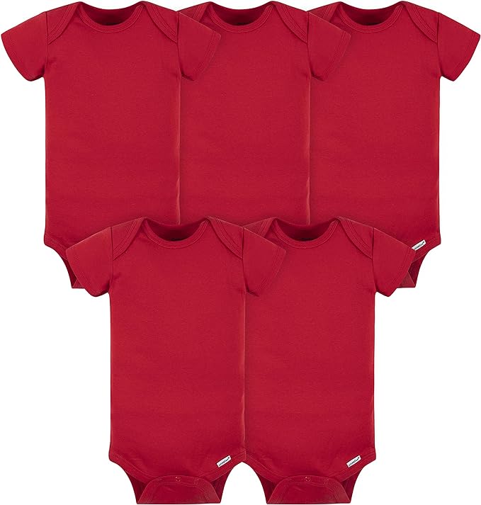 Gerber baby-girls 5-pack Solid Onesies Bodysuits by Gerber