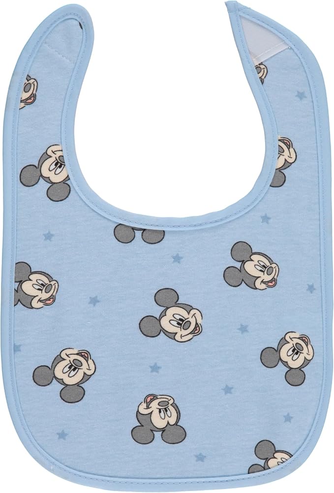 Disney 10-Pack Mickey Mouse Baby Bibs – Ten Soft, and Adjustable Cotton Bibs - Image 3