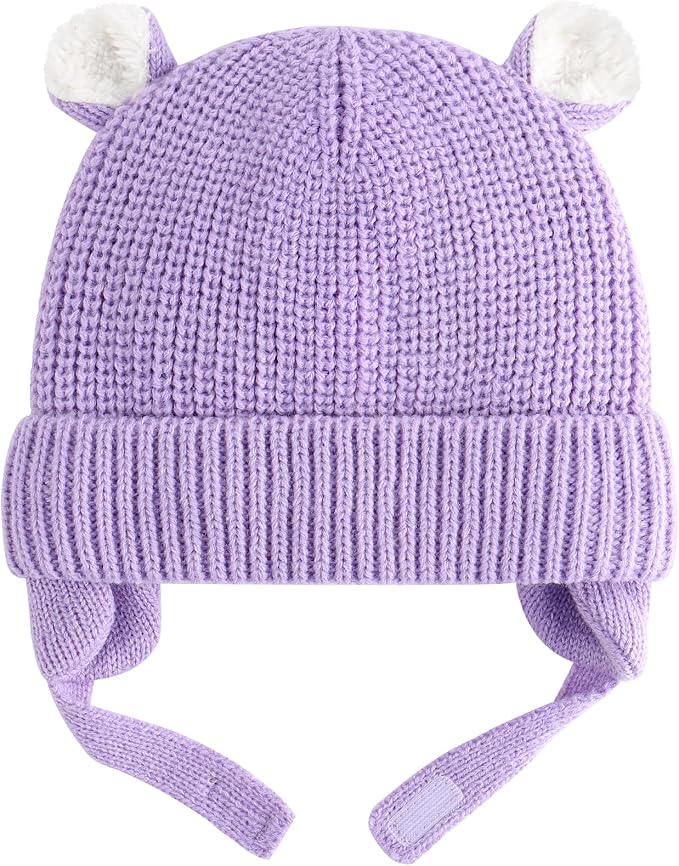 Duoyeree Cozy Baby Beanie with Earflaps and Fleece Lining by Duoyeree