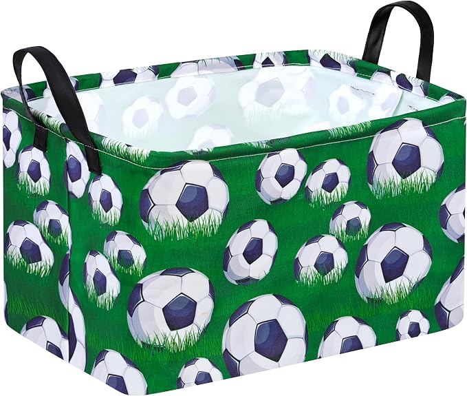 Rectangle Football Pattern Kids Gift Storage Basket Shelf Storage Basket by Unknown