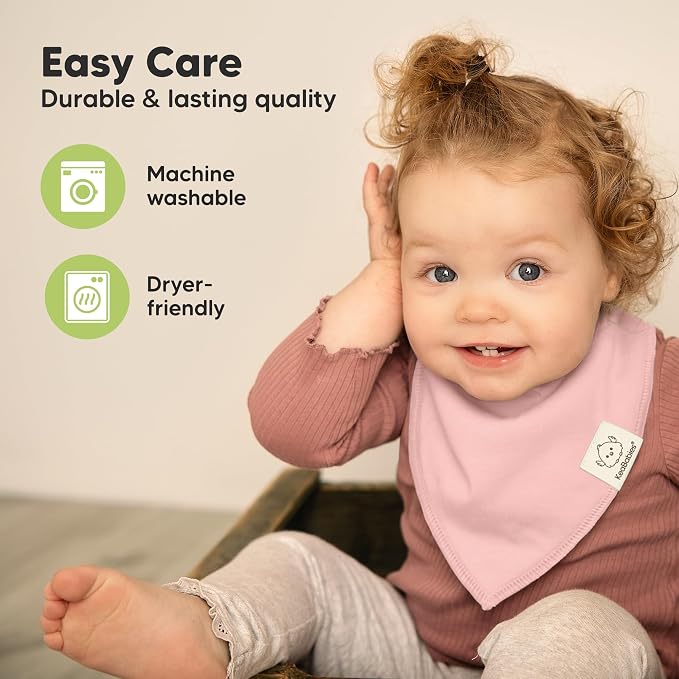 8-Pack Organic Baby Bandana Bibs - Image 7