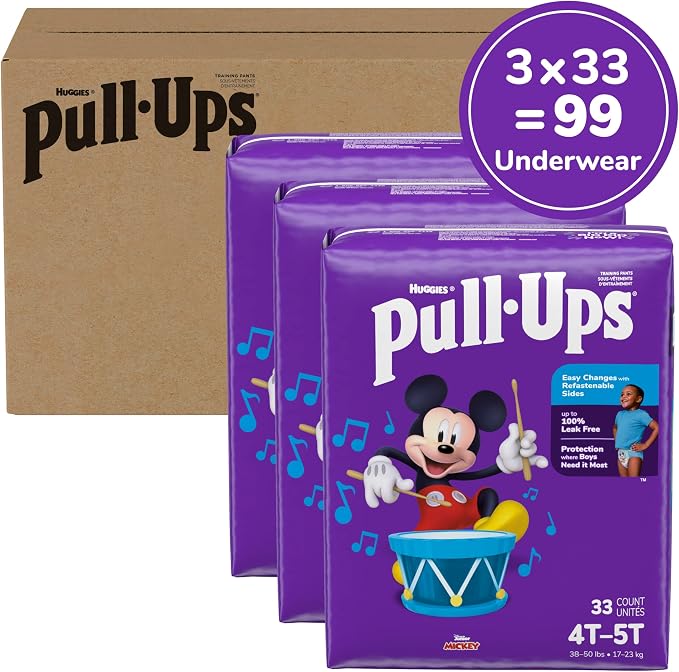 Pull-Ups Boys' Potty Training Pants, Size 4T-5T Training Underwear, Packaging - Image 2