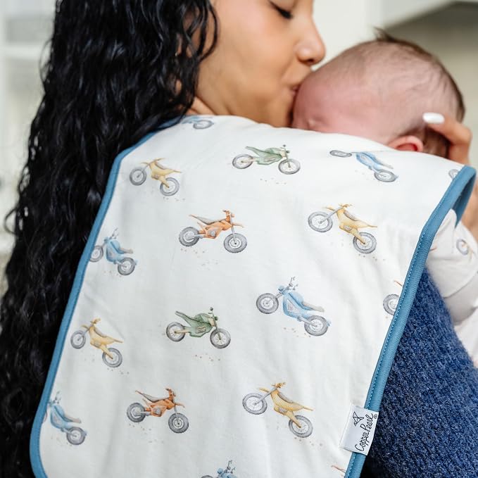 Copper Pearl Baby Burp Cloth Large 21''x10'' Size Premium Absorbent Triple - Image 2