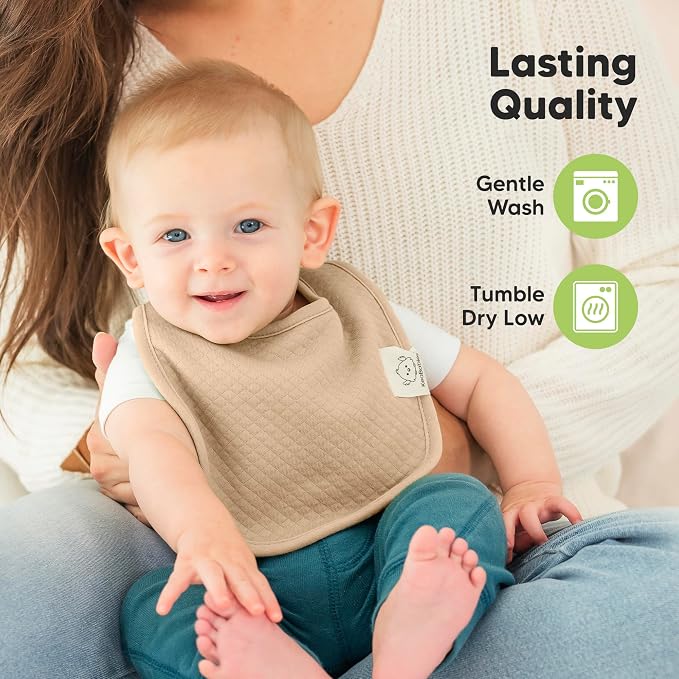 8-Pack Organic Baby Bibs for Girls, Boys - Image 8