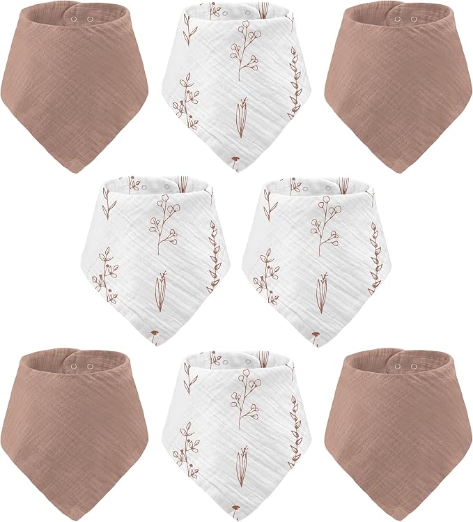 Muslin Baby bibs for drooling and teething, 100% cotton, Bibs for baby girl - Image 9