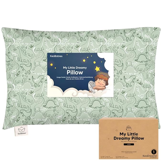 KeaBabies Toddler Pillow with Pillowcase, Jumbo 14X20 by KeaBabies