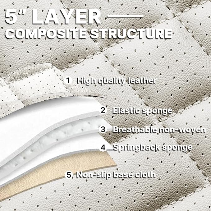 Car Seat Covers, Waterproof Faux Leather Automotive Comfortable Seat Covers - Image 8