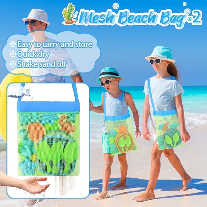 4 Packs Foldable Beach Buckets Set, Collapsible Bucket - Image 3